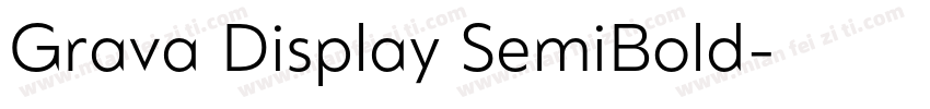 Grava Display SemiBold字体转换